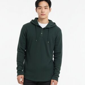 NWOT Denim & Flower Forest Green Hooded Sweatshirt